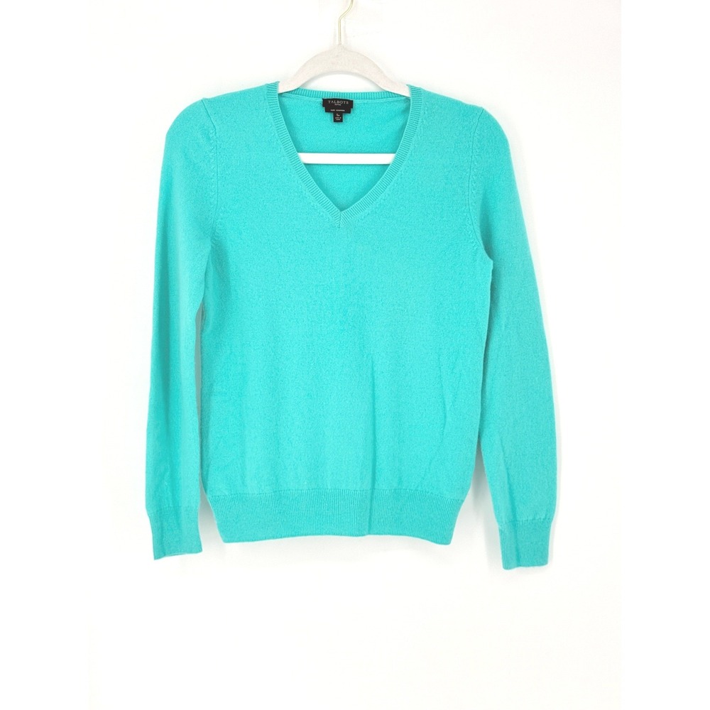 Talbots Womens Cashmere V-Neck Preppy Office Sweater Size SP Old Money Luxury